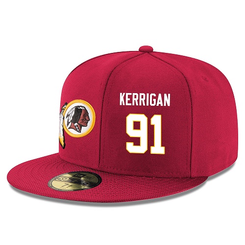 NFL Washington Redskins #91 Ryan Kerrigan Stitched Snapback Adjustable Player Hat - Red/White